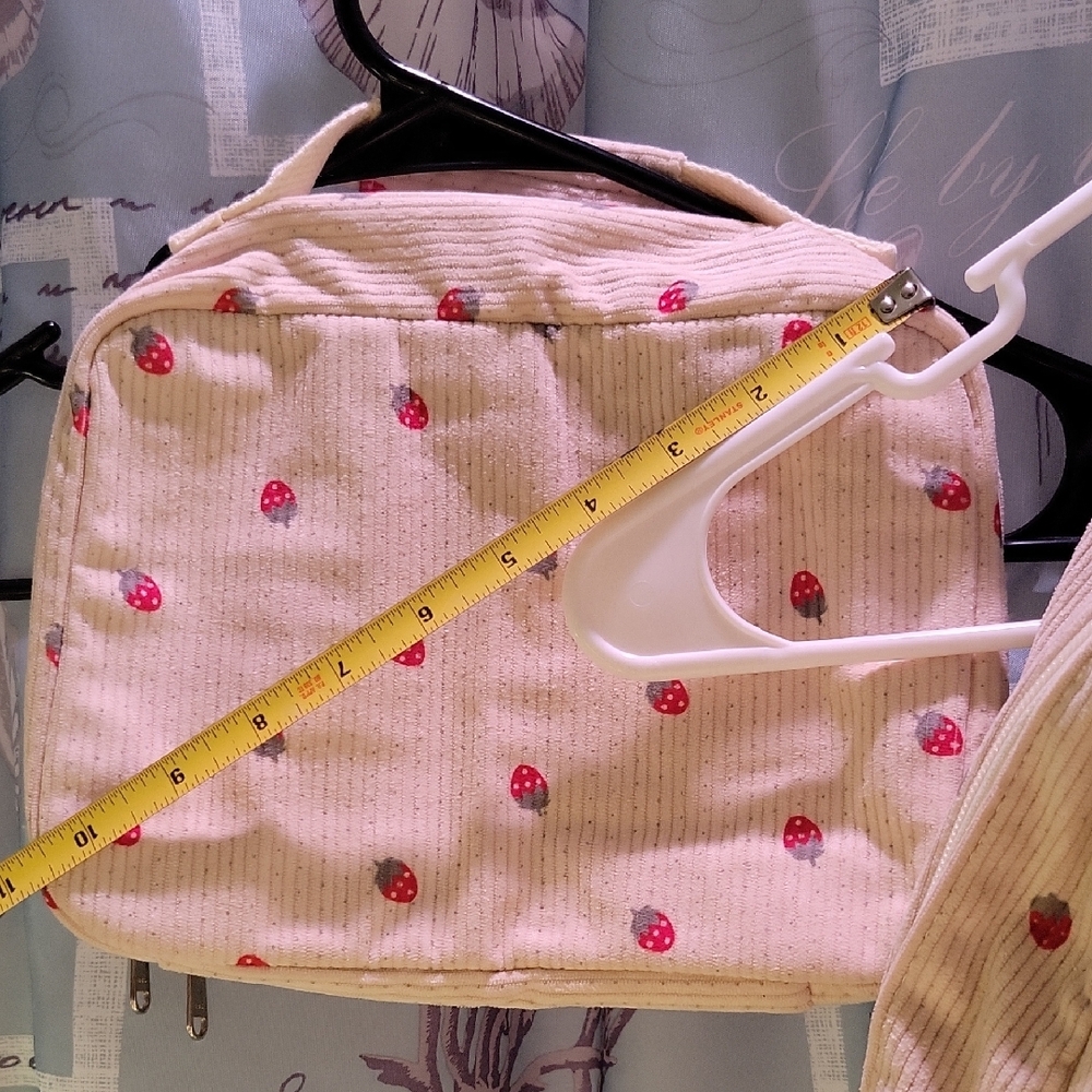 Strawberry Patterned Backpack With Matching Lunch… - image 3